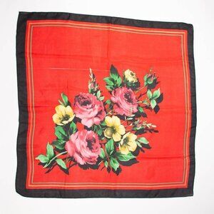 Floral Rose Flower Scarf Vintage Accessories